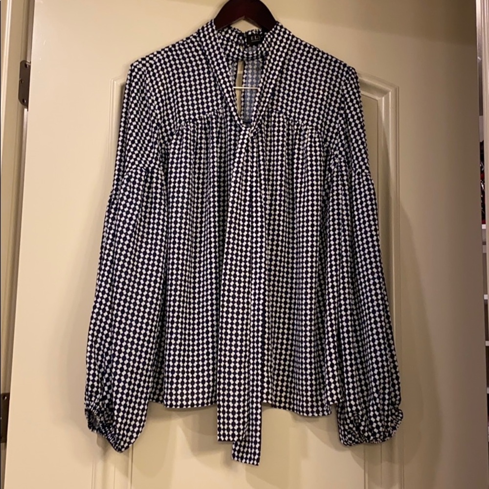 Eloquii Checkered Blouse